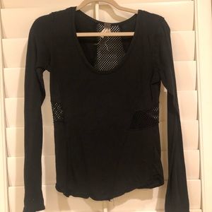 Free People Dark Charcoal Long Sleeve